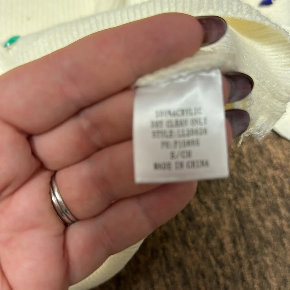 Cream Multi color gem sweater - Picture 3 of 3